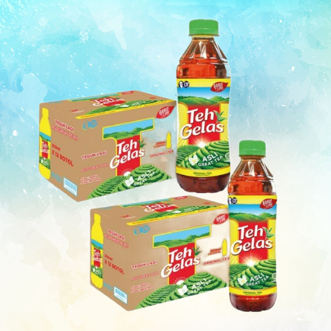 

TEH GELAS Botol 200 ml - 1 Dus isi 12 Botol | Minuman Kemasan Tea Asli