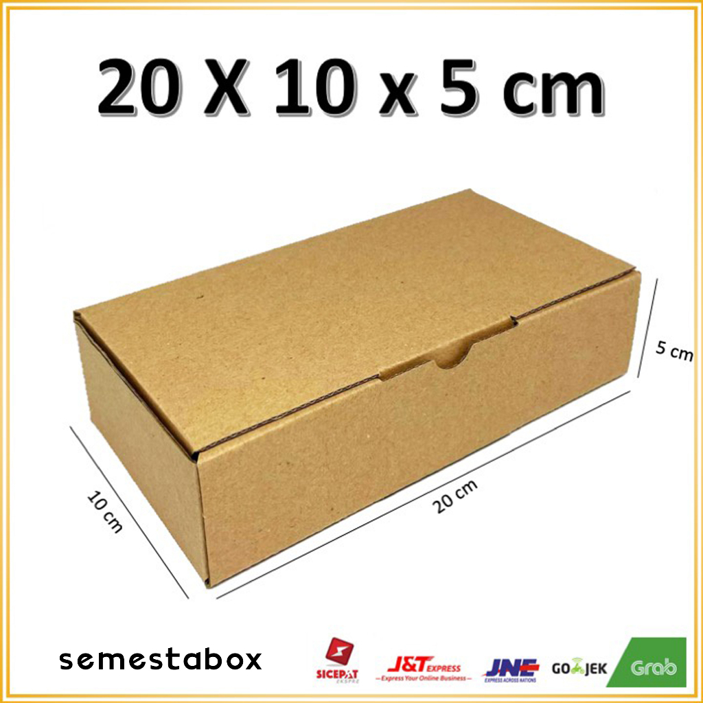 

Kardus Dus uk 20x10x5 cm (ECER) Die Cut Box Kotak Packing Aksesoris Baju Makanan Pizza Hijab Kue