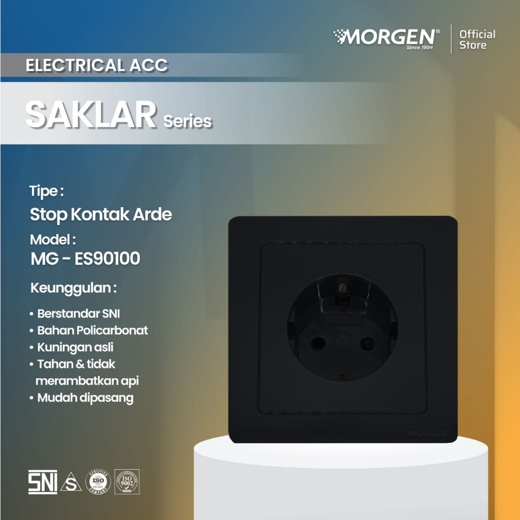 Morgen MG-ES90100H IB STOP KONTAK ARDE HITAM Inbow Inbo / IB SK Arde Model N SchD