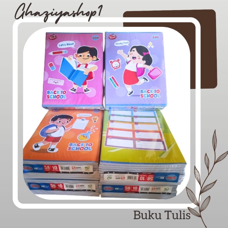 

PROMO Buku Tulis SIDU (Sinar Dunia) 58 lembar dan 38 lembar. Dijual per pack isi 10 buku