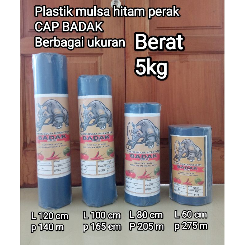 Plastik mulsa hitam perak CAP BADAK / KEBO (5kg)