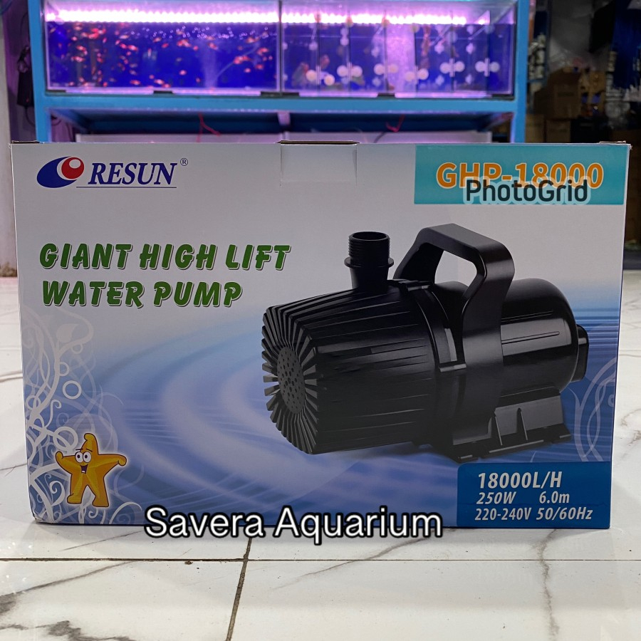 RESUN GHP 18000 - POWER HEAD KOLAM - POMPA KOLAM - 250W - 18000 L/H