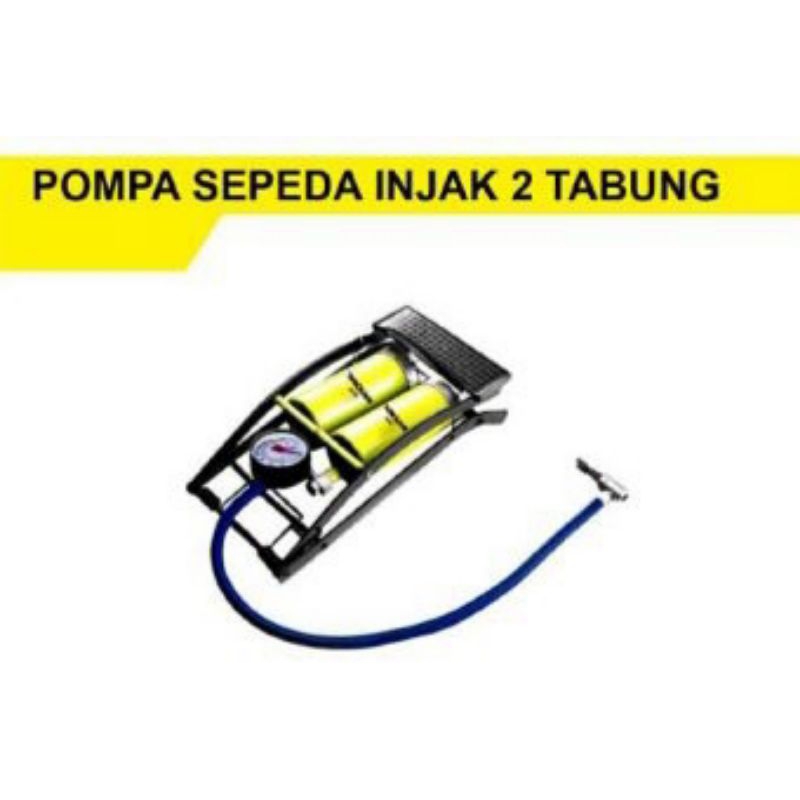 POMPA SEPEDA INJAK 2 TABUNG