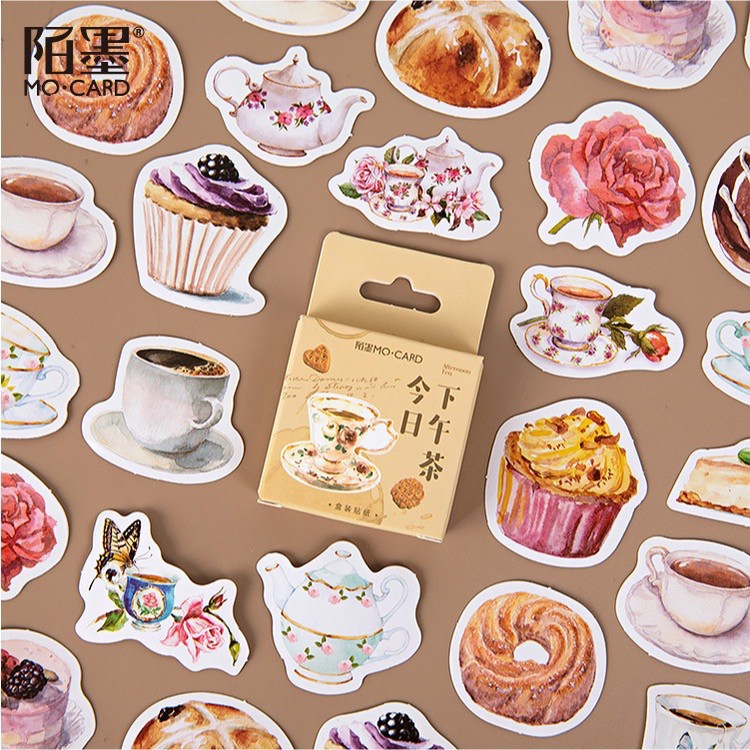 

46 Pcs Sticker Pack British Afternoon Tea 02 Stiker Dekorasi Deco DIY