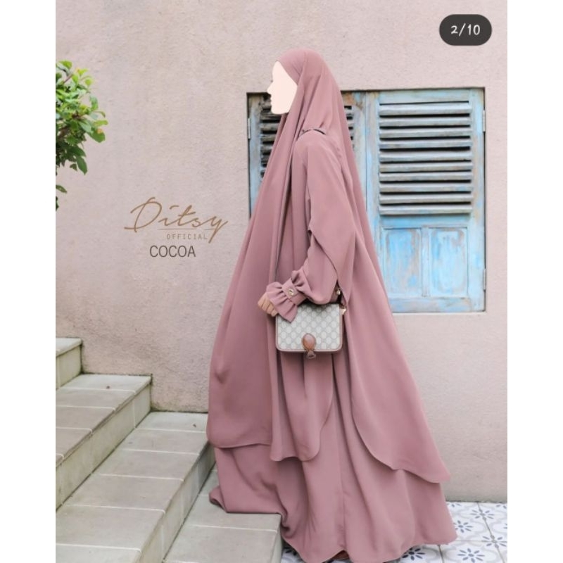 Ditsy Juli Laerina Cocoa size XL/ditsy moslemgamis ditsy