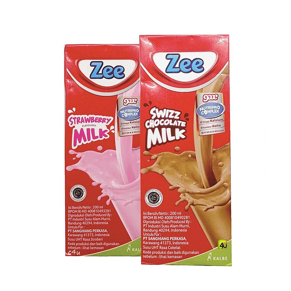 

ZEE - Susu UHT Berkualitas by KALBE - 200ml RTD - COKELAT/STRAWBERRY