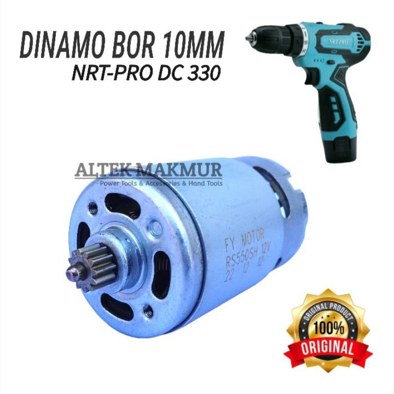 MOTOR DINAMO MESIN BOR CORDLESS DRILL NRT PRO DC-330 / MOTOR BOR CORDLES BATERAI DC330 GEAR BOR BATE