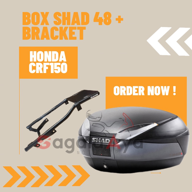 Promo Paket Box SHAD 48  SH 48 dan Bracket SHAD HONDA CRF150