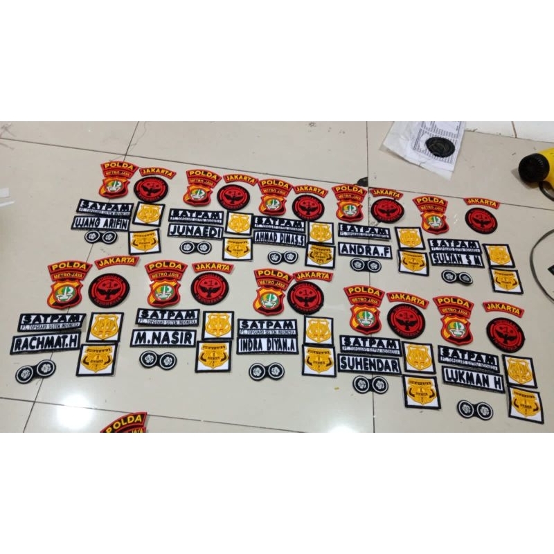 ATRIBUT BORDIR TIMBUL SATPAM PDH PDL TIMBUL