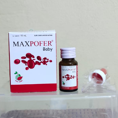 Maxpofer Baby 15 ml - Maxpofer Drops - Suplemen Vitamin Zat Besi Bayi - Anti Anemia