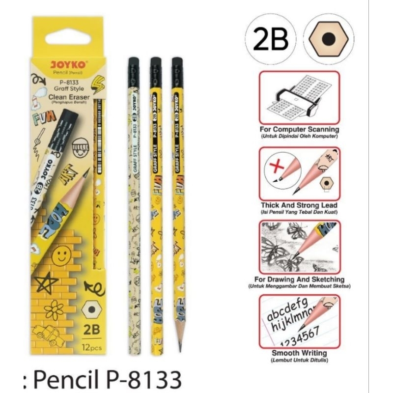 

Pensil Serut Joyko P-8133 2B (1pcs)