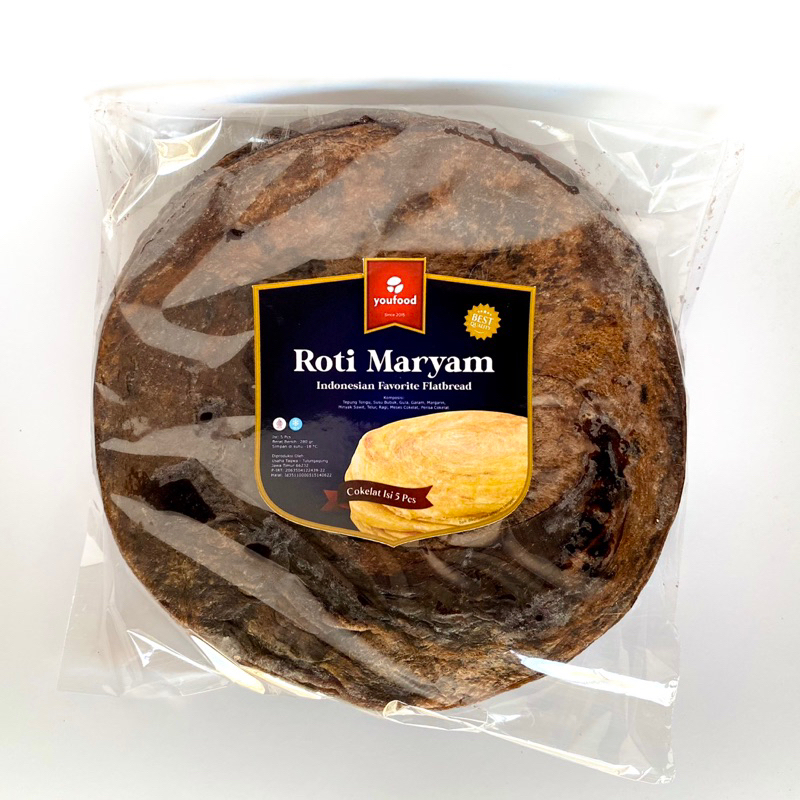 

[ISI 5] Roti Maryam / Canai Youfood Ukuran 11 cm Rasa Cokelat Premium