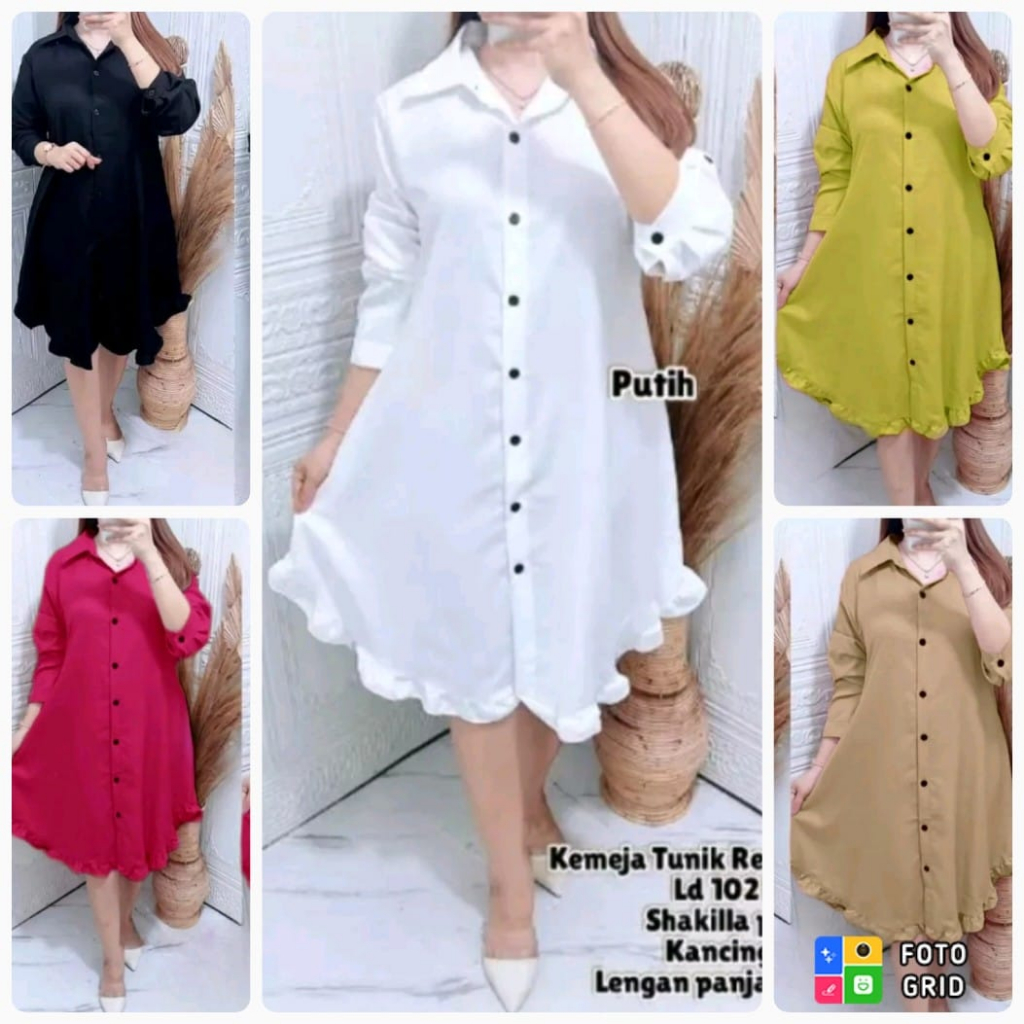 Tunik Polos Jumbo Rempel Bawah