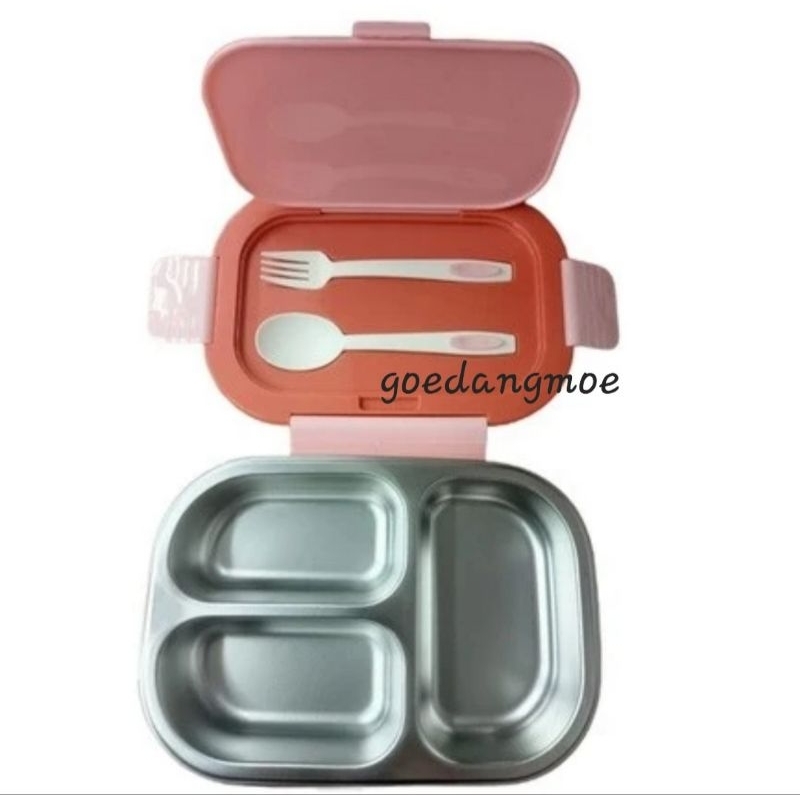 DUBBLIN Lunch box BENTO kotak makan sekat 3 Food Grade 750ml DBN1954