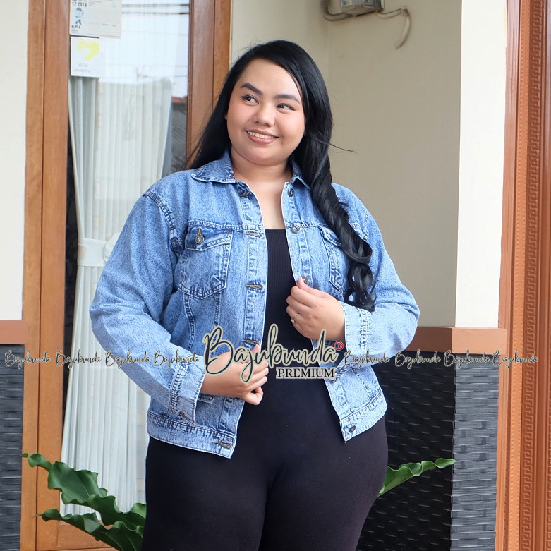 Jaket Jeans Jumbo Wanita LD 140 Bajubunda