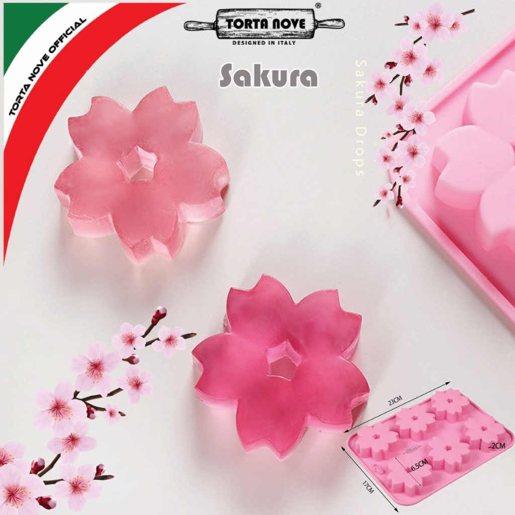 Cetakan kue bentuk bunga sakura talam pukis putu ayu lumpur bolu kukus puding mini jelly es coklat
