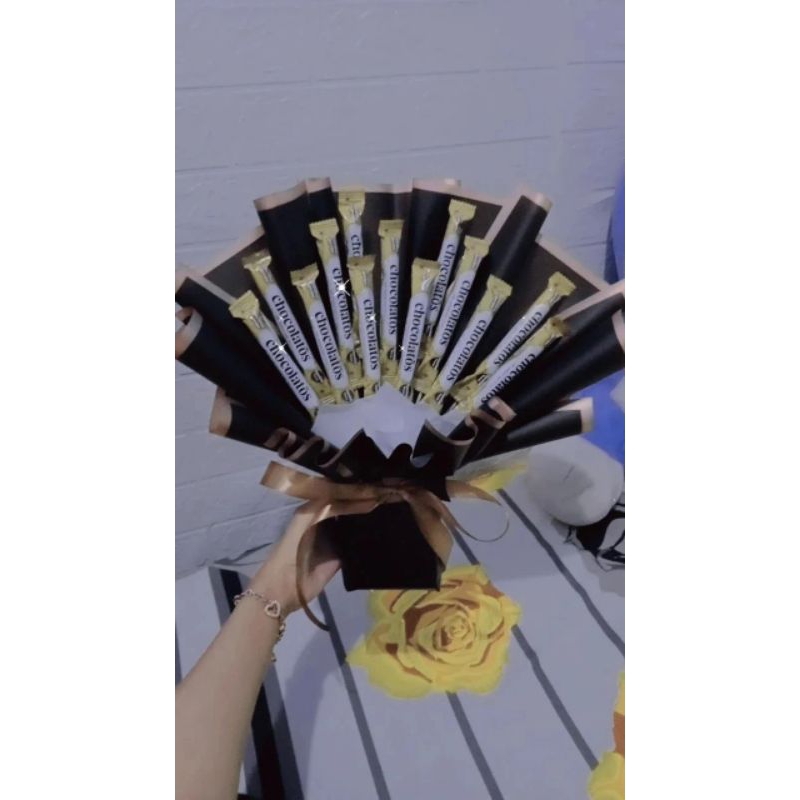 Buket / Bouquet murah snack chocolatos | Warna Hitam