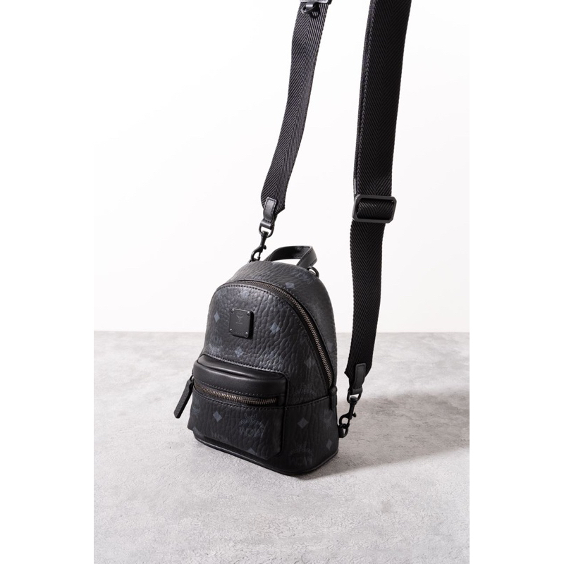 MCM MINI STARK VISETOS CROSSBODY BLACK