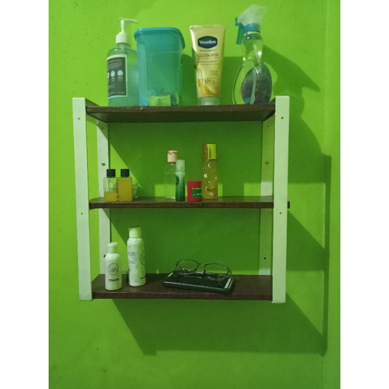 kicenset mini rak tempel dingding rak skincare rak bumbu dll
