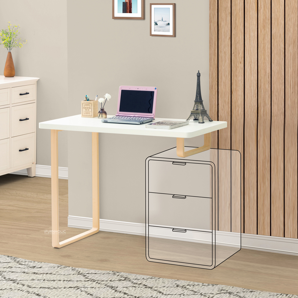 IFURNHOLIC Morgan Smart Table 100 | Meja Kerja Belajar Kayu Minimalis
