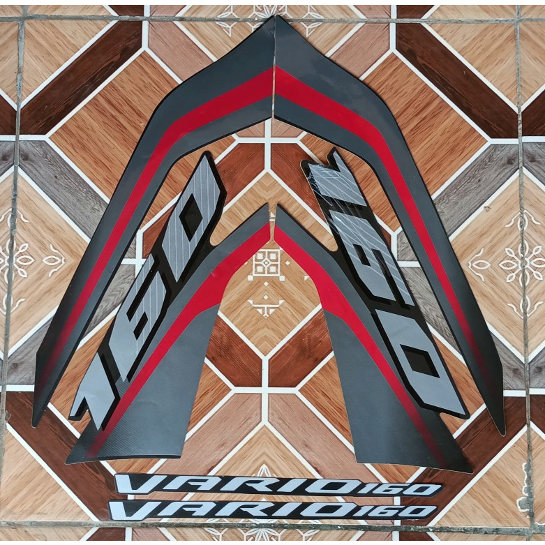 STIKER MOTOR HONDA VARIO 160 HITAM MERAH 2022