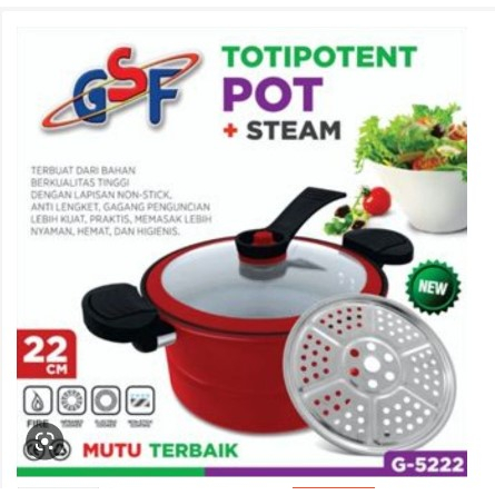 panci steamer warna merah / panci steamer terbaru multifungsi