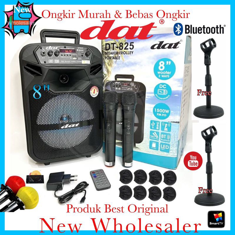 Speaker aktif Portable wireless 8 inch Dat DT825New original