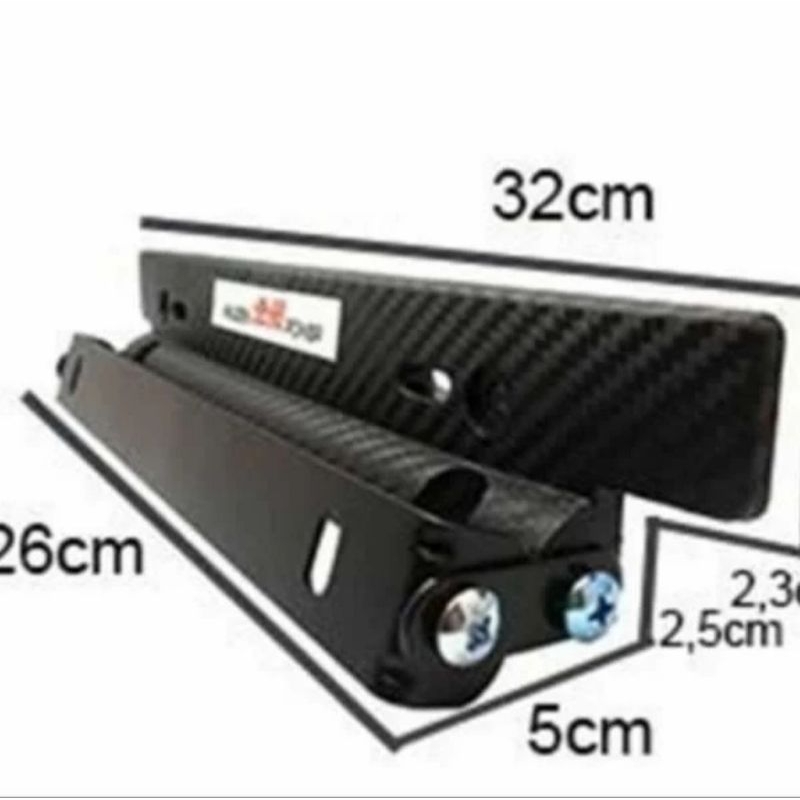 Dudukan Plat Nomor Mobil - Tatakan Cover Plat Nomor Mobil JDM Carbon