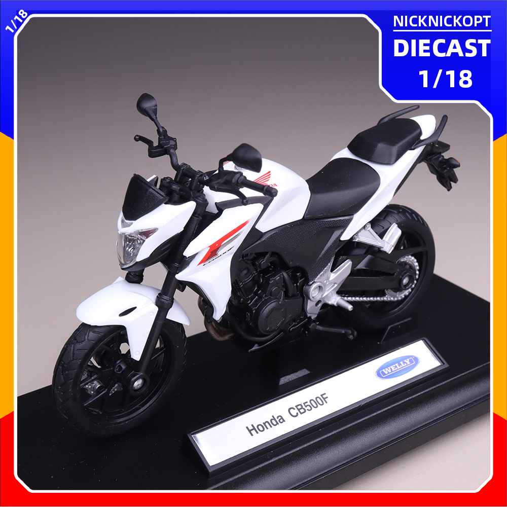 Miniatur Motor Welly 2014 Honda CB500F Skala 1:18 Diecast Mainan Koleksi