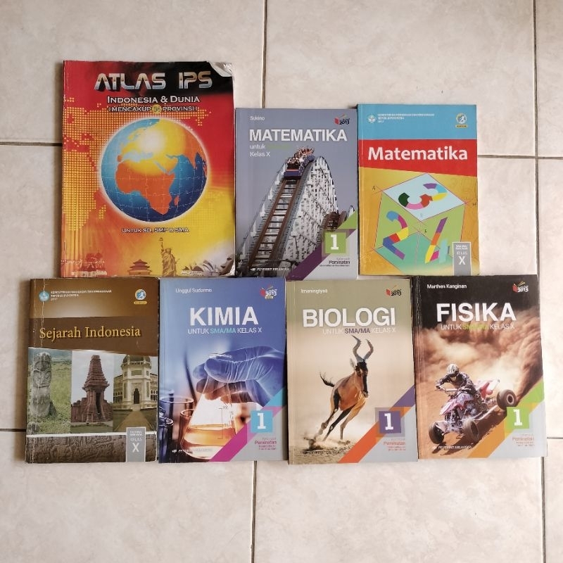 

Buku Paket SMA Kelas X 10 / Buku Paket Kimia / Fisika / Biologi / Sejarah / Matematika / Atlas