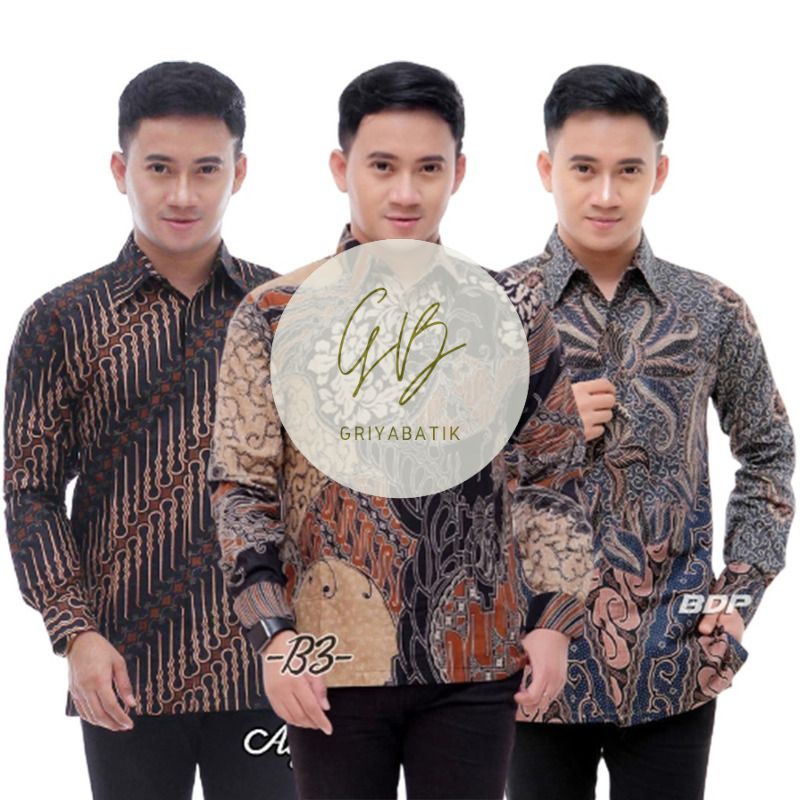 HEM BATIK PRIA LENGAN PANJANG