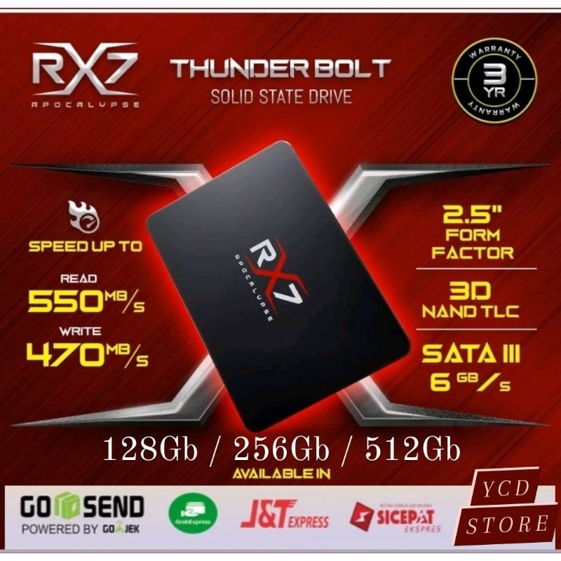 SSD RX7 128Gb 256Gb 512Gb original garansi 3 tahun resmi