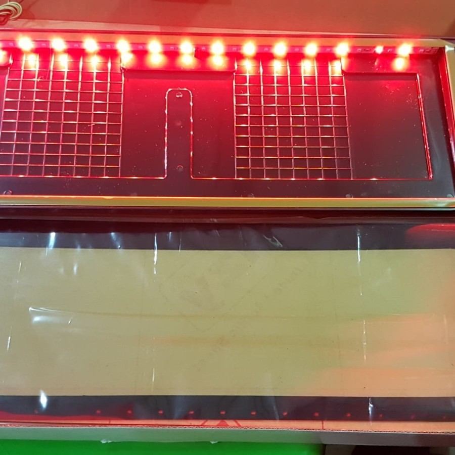 Dudukan/Plat Nomor Mobil Akrilik Izy Lampu 46CM All New Brio
