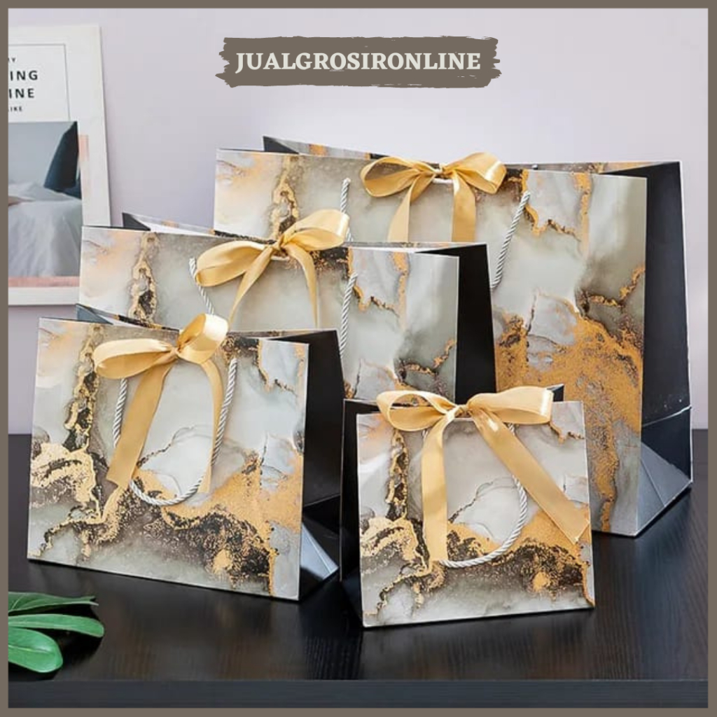 

Paper Bag Mewah + Pita Motif Cantik Premium Tas Kantong Bingkisan Handiah Hampers