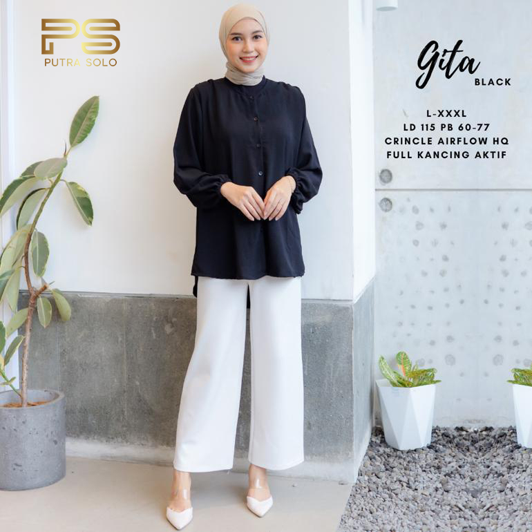Gita Blouse Crinkle Airflow HQ LD 115 By Putra Solo