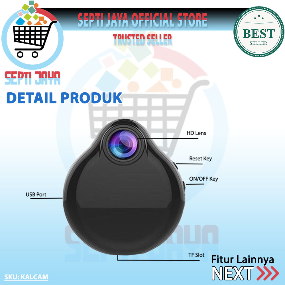 RK Spy IP Camera Mini DV DVR Wifi Wireless Model Gantungan Kalung Liontin Ultra Small Micro Kamera