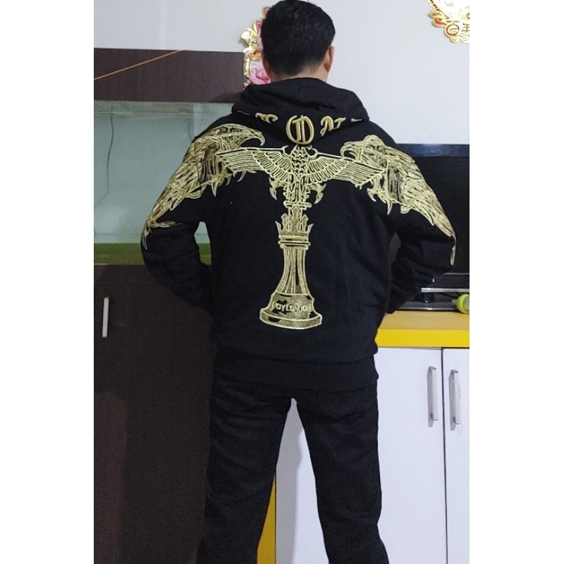 HODIE ZIPER BOY LONDON WINGS GOLD