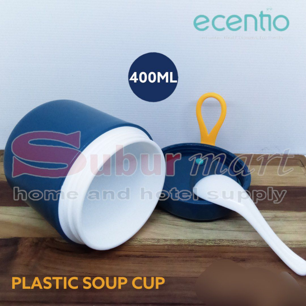 ECENTIO SOUP CUP / WADAH SUP PLASTIK 400 ML