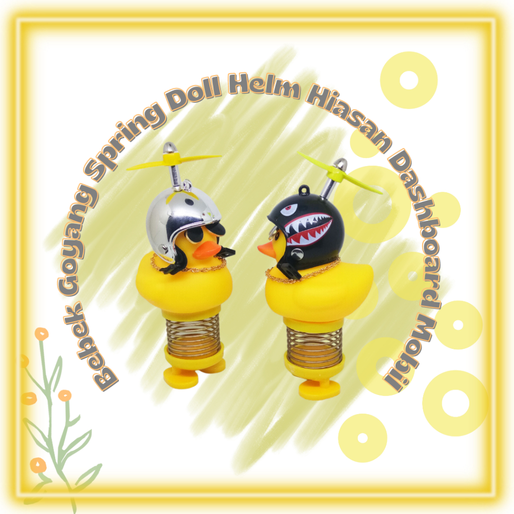 Bebek Sultan / Bebek Goyang Hiasan Meja atau Dashboard Mobil / Bebek Goyang Spring Doll Helm