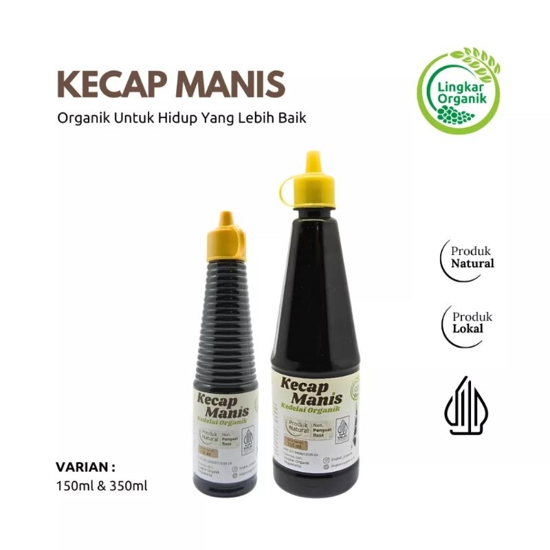 

Kecap Manis Organik 150ml Non MSG - Kecap Lingkar Organik