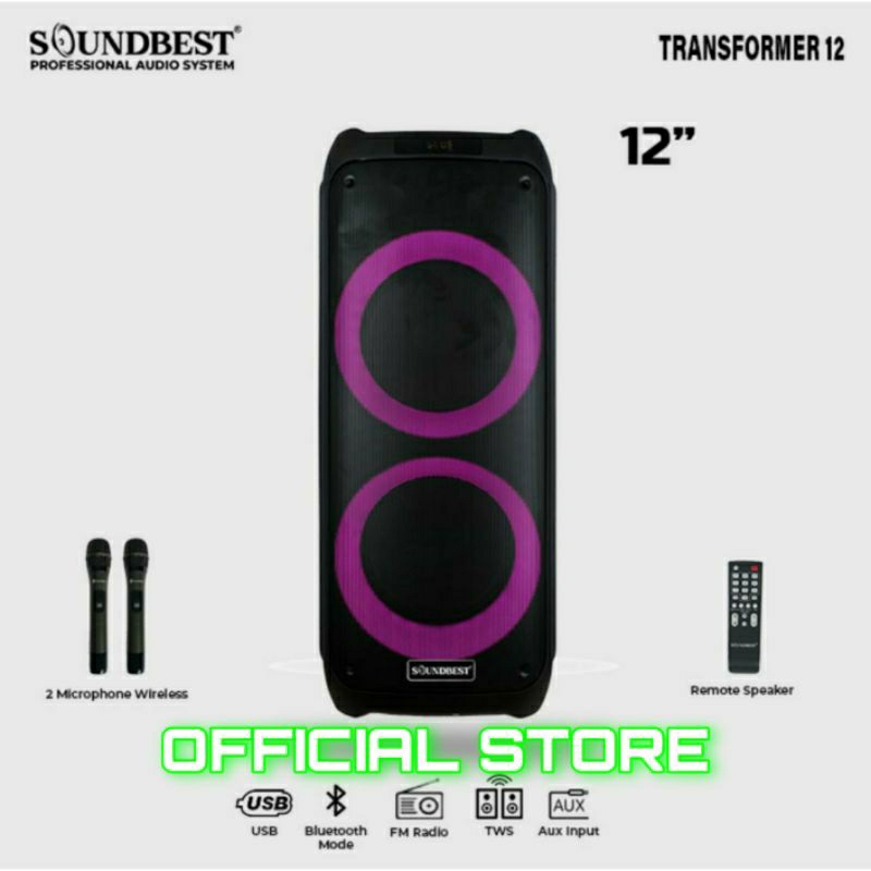 speaker portable 12 inch original soundbest transformer 12 speaker karaoke bluetooth 12 inch
