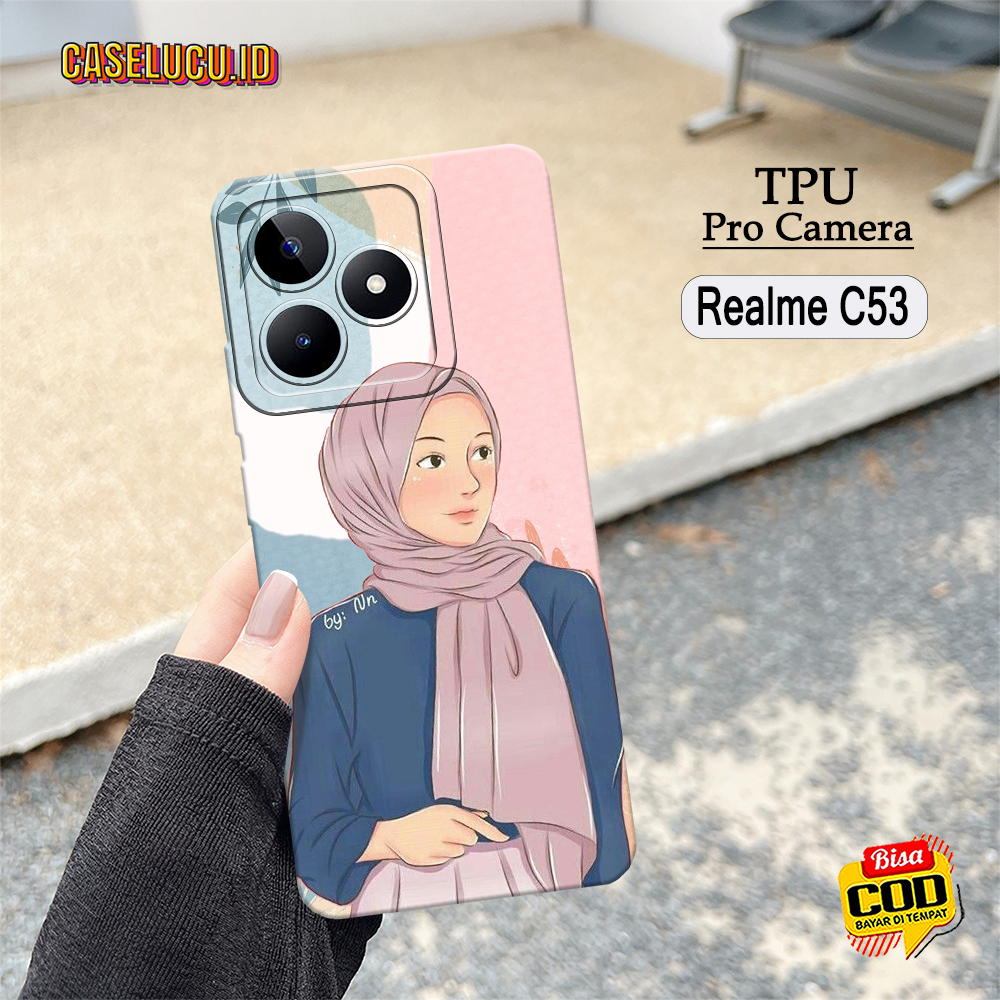 Softcase Hp Realme C53 Terbaru - Fashion Case Hijab - Case Realme C53  - Casing Hp Realme C53  - Kes