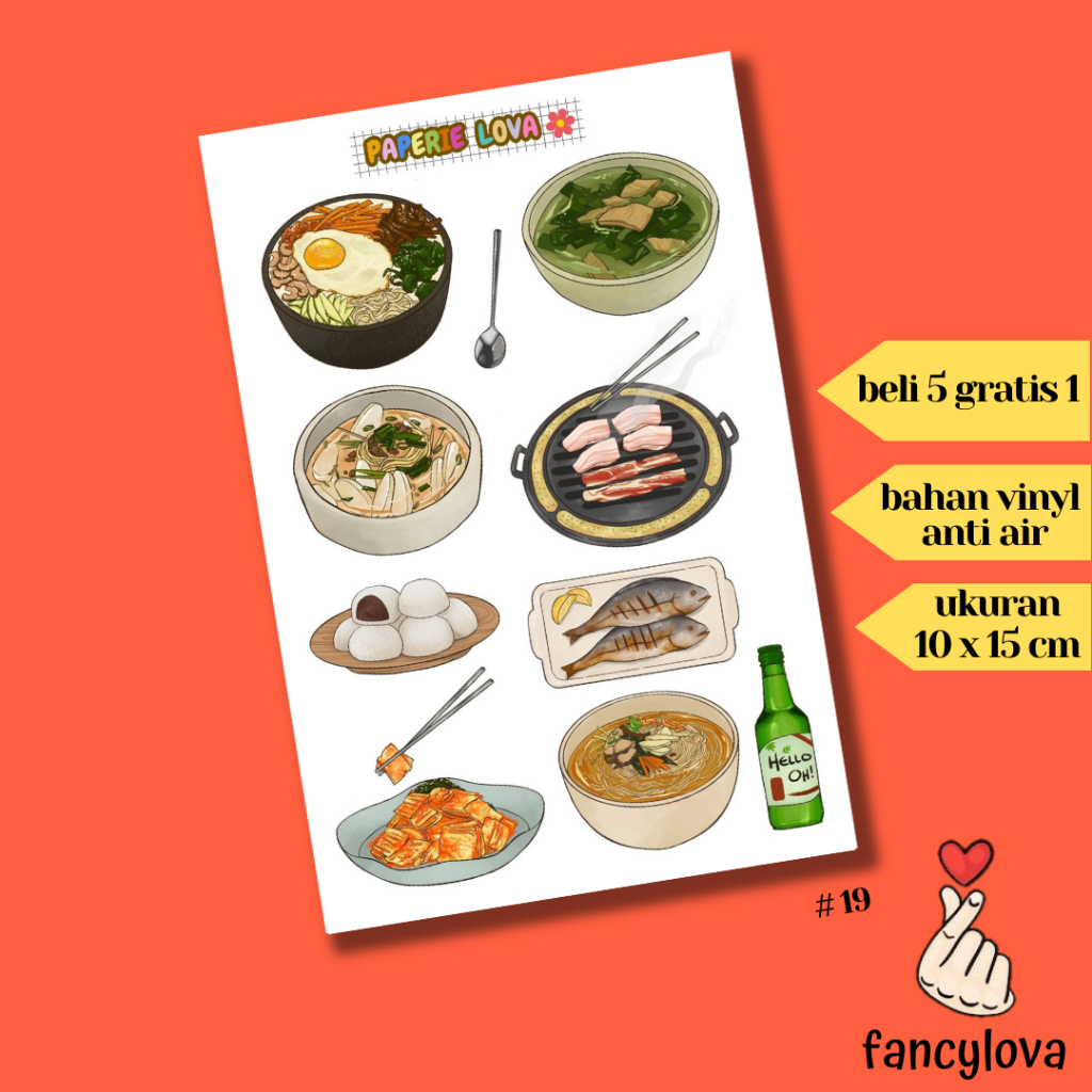 

Stiker Aesthetic Anti Air Vinyl Tumblr Jurnal Scrapbook Sticker Kawaii HP Laptop Korean Food Sticker Pack #19