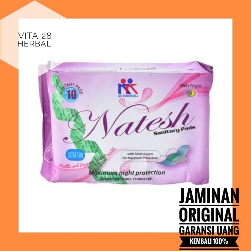 PEMBALUT NATESH NIGHT NATESH UNGU PEMBALUT SEHAT HERBAL ALAMI