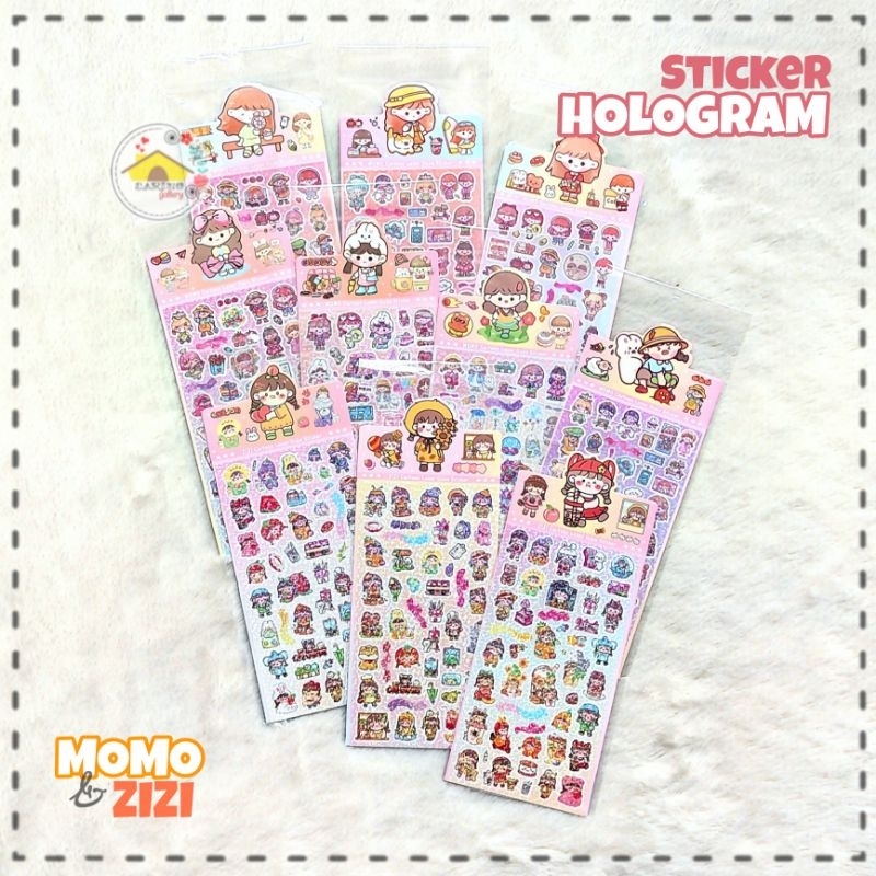 

STIKER Hologram MOMO & ZIZI series - 1 sheet