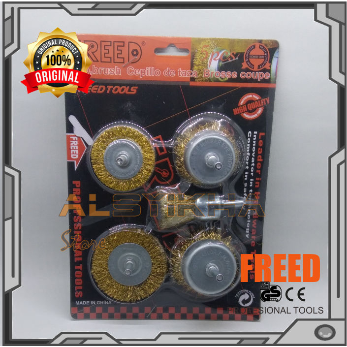 Sikat Kawat / Mini Cup Brush Set 5 Pcs/Sikat Kawat Kuningan Mangkok