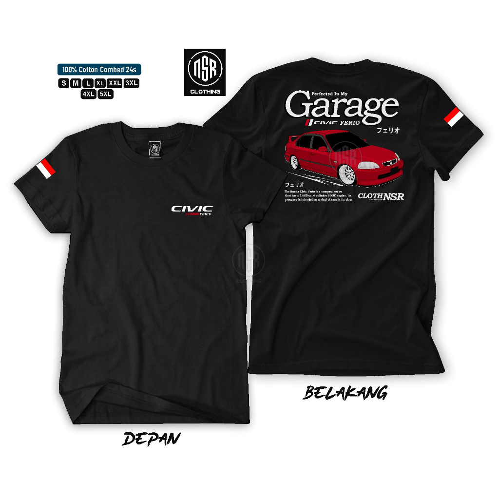 T-shirt Civic ferio/kaos civic/baju civic ferio
