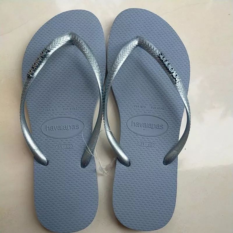 Sandal Wanita Havaianas Slim Logo Metalic Original