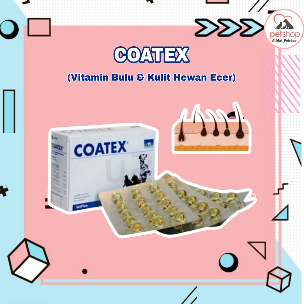 Coatex VetPlus Suplemen Bulu & Kulit Kucing Anjing