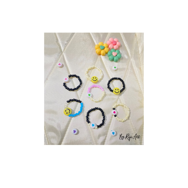 Cincin beads Smile | Ring Beads Smile | Cincin Smile | Korean Ring | Cincin KPOP | Cincin Beads Kore